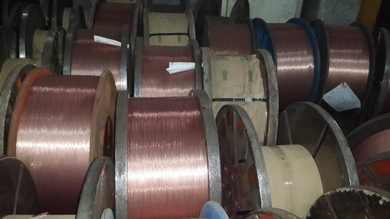 AISI Steel Durable Copper Clad Tyre Bead Wire , Coil With Six Steel Belts Fixed